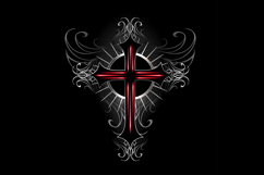 Crimson Gothic cross Product Image 1