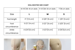 DIY Crochet booties for Waldorf dolls. 3 sizes. PDF pattern Product Image 2