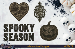 Lace Halloween Sublimation Designs | Spooky season Product Image 1