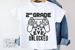 2nd Grade Unlocked Level Up SVG - Back To School Gamer PNG Product Image 2
