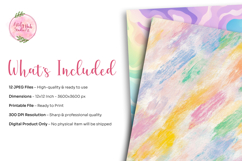 12 Pastel Swirl Rainbow Digital Paper Product Image 2
