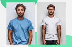 White T Shirt Logo Branding Mockup 10 Set V-4 Product Image 2