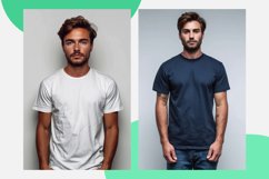 White T Shirt Logo Branding Mockup 10 Set V-5 Product Image 2