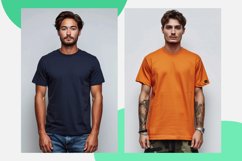 White T Shirt Logo Branding Mockup 10 Set V-6 Product Image 2