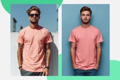 White T Shirt Logo Branding Mockup 10 Set V-7 Product Image 2
