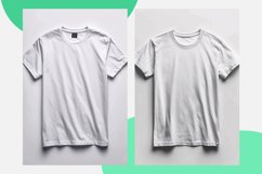 White T Shirt Logo Branding Mockup 8 Set V-42 Product Image 2