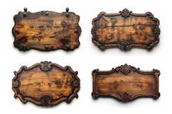 Vintage Wooden Signboard 10_Set V-12 Product Image 2