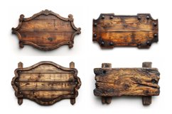 Vintage Wooden Signboard 10_Set V-13 Product Image 2