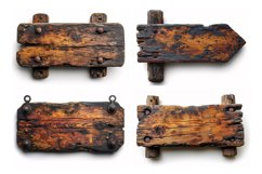 Vintage Wooden Signboard 10_Set V-20 Product Image 2