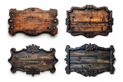 Vintage Wooden Signboard 10_Set V-8 Product Image 2
