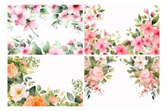 Watercolor Floral Border illustration 10 Set-2 Product Image 2