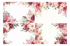 Watercolor Floral Border illustration 10 Set-4 Product Image 2