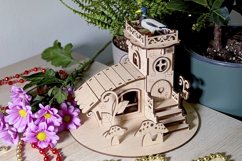 Mushrooms Fairy house - laser cut file, House miniaute SVG Product Image 8