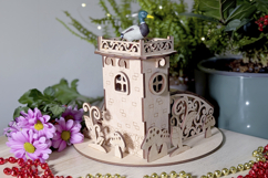 Mushrooms Fairy house - laser cut file, House miniaute SVG Product Image 3