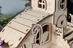 Mushrooms Fairy house - laser cut file, House miniaute SVG Product Image 5