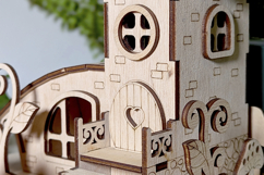 Mushrooms Fairy house - laser cut file, House miniaute SVG Product Image 4