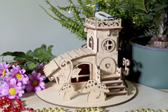 Mushrooms Fairy house - laser cut file, House miniaute SVG Product Image 2
