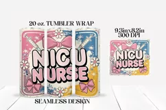 NICU Nurse Tumbler Wrap PNG Sublimation Design Product Image 2