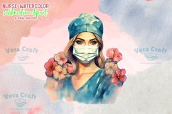 Nurse Watercolor Sublimation Clipart Product Image 3