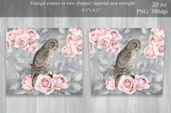 Owl Tumbler Sublimation | Vintage Floral Tumbler Wrap 20oz Product Image 2
