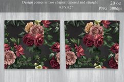 Floral Tumbler Seamless Sublimation. Flowers Tumbler Wrap Product Image 2