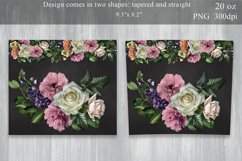 Floral Tumbler Seamless Sublimation. Flowers Tumbler Wrap Product Image 2