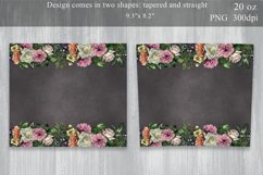 Floral Tumbler Seamless Sublimation. Flowers Tumbler Wrap Product Image 2
