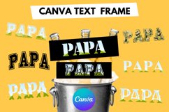 Dad PAPA Father Day Text Canva Frame Template Fill Your Own Product Image 1