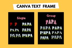 Dad PAPA Father Day Text Canva Frame Template Fill Your Own Product Image 2