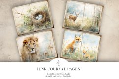 Watercolor Junk Journal Digital Paper Bi-fold Product Image 1