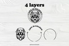 Life Is Golden Svg, Golden Retriever Svg, Cut Files Product Image 3