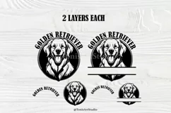 Golden Retriever Svg, Dog Mom Svg, Cut Files, Dog Face Svg Product Image 2