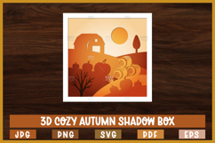 6 Autumn landscape shadow box ,Autumn Paper cut Product Image 3