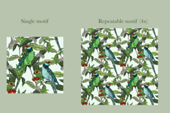 Rainforest jungle pattern with parrots Product Image 2
