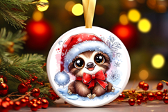 Round Christmass Ornament PNG Product Image 1