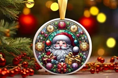 Round Christmas Ornament Sublimation|Clipart Product Image 1