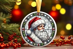Round Christmas Ornament Sublimation|Clipart Product Image 1