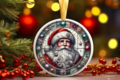 Round Christmass Ornament PNG Product Image 1
