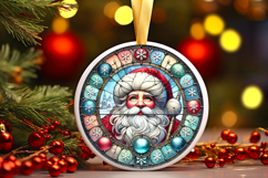 Round Christmass Ornament PNG Product Image 1