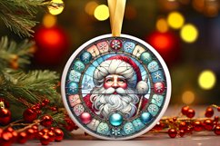 Round Christmas Ornament Sublimation|Clipart Product Image 1
