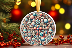 Round Christmass Ornament PNG Product Image 1