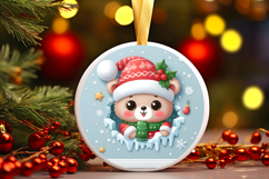 Round Christmass Ornament PNG Product Image 1