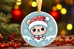 Round Christmas Ornament Sublimation|Clipart Product Image 1