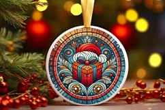 Round Christmas Ornament Sublimation|Clipart Product Image 2