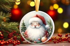 Winter Santa Round Sublimation PNG Product Image 3