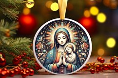 Round Christmas Ornament Sublimation|Clipart Product Image 1