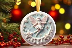 Round Christmas Ornament Sublimation|Clipart Product Image 2