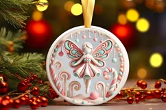Round Christmas Ornament Sublimation|Clipart Product Image 2