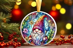 Round Christmas Ornament Sublimation|Clipart Product Image 2