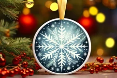 Round Christmas Ornament Sublimation|Clipart Product Image 1